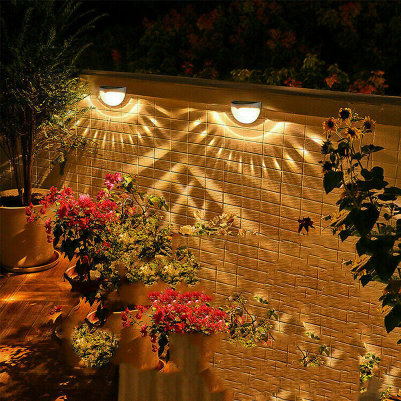 2–12 Pack Solar LED Wall Lights – Outdoor Garden & Fence Lighting
