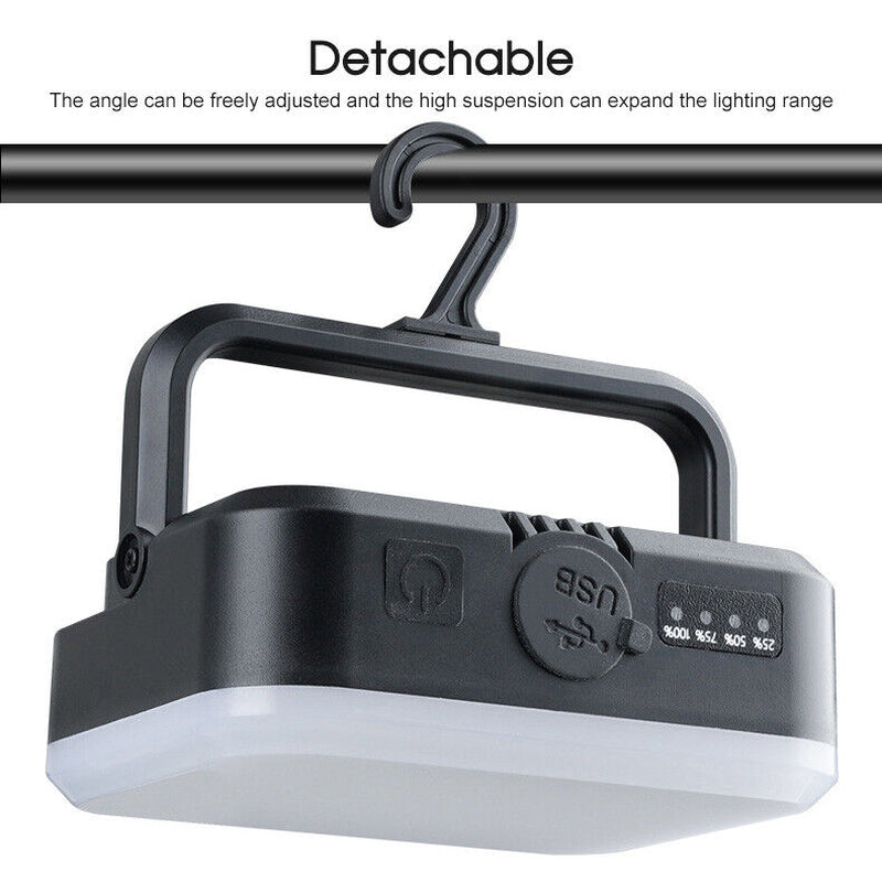 LED Solar Camping Lantern – USB Rechargeable Outdoor Tent & Emergency Light