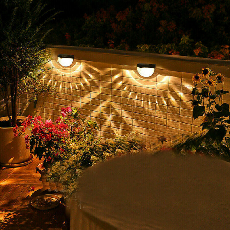 2–12 Pack Solar LED Wall Lights – Outdoor Garden & Fence Lighting