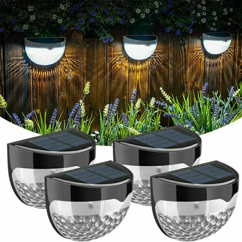 2–12 Pack Solar LED Wall Lights – Outdoor Garden & Fence Lighting
