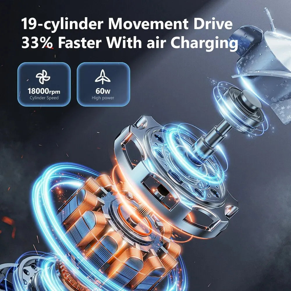 Mini Wireless Air Compressor – 12V 150PSI Portable Electric Tyre Inflator with LCD Display (for Car, Bike, Ball, Emergency Charging)