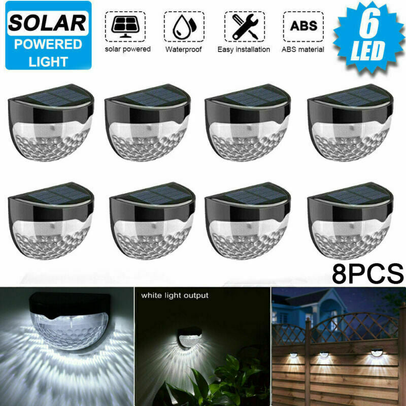 2–12 Pack Solar LED Wall Lights – Outdoor Garden & Fence Lighting