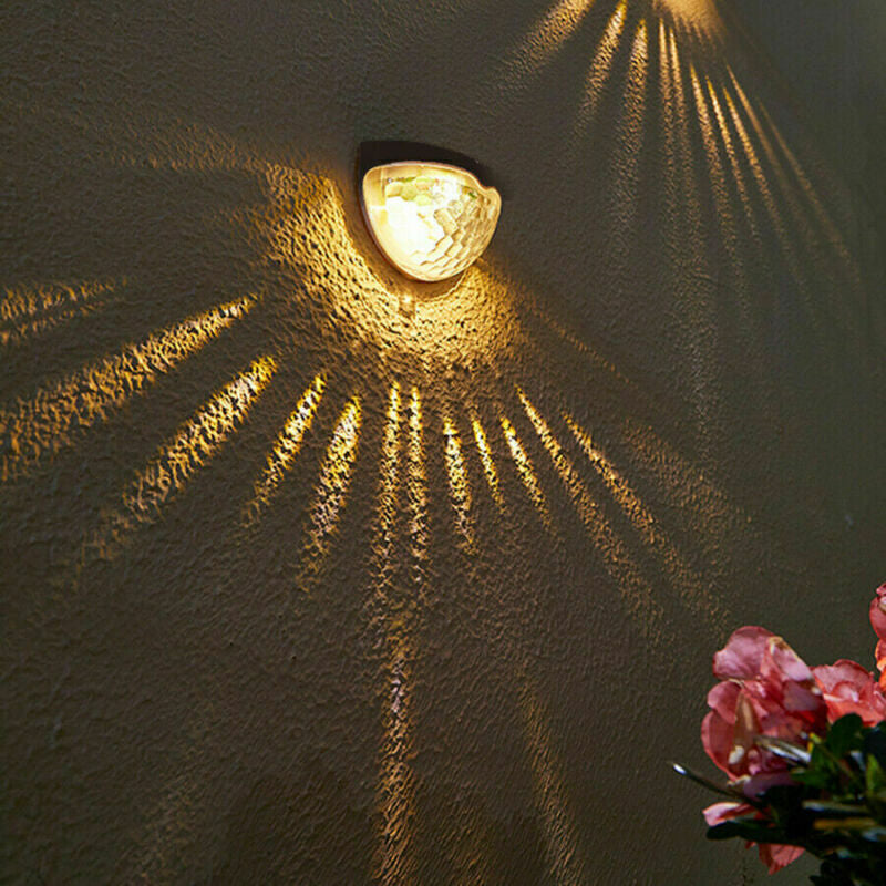2–12 Pack Solar LED Wall Lights – Outdoor Garden & Fence Lighting