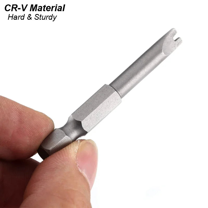 5-Piece Magnetic Security Screwdriver Bit Set – U, Y, Triangle, Inner Cross, Claw (1/4" CR-V, 50mm)
