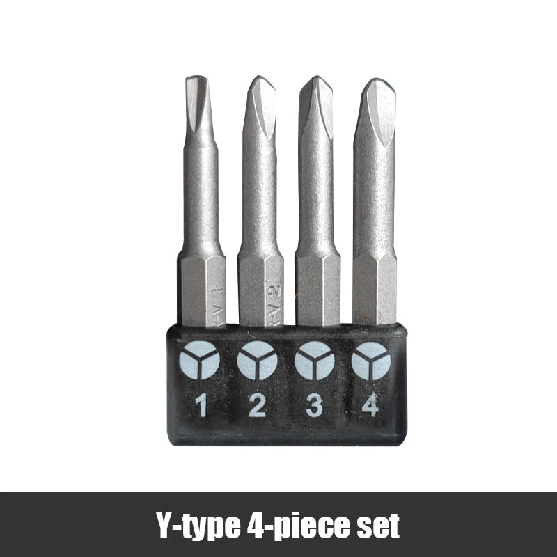 5-Piece Magnetic Security Screwdriver Bit Set – U, Y, Triangle, Inner Cross, Claw (1/4" CR-V, 50mm)