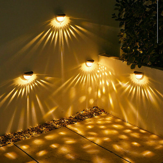 2–12 Pack Solar LED Wall Lights – Outdoor Garden & Fence Lighting