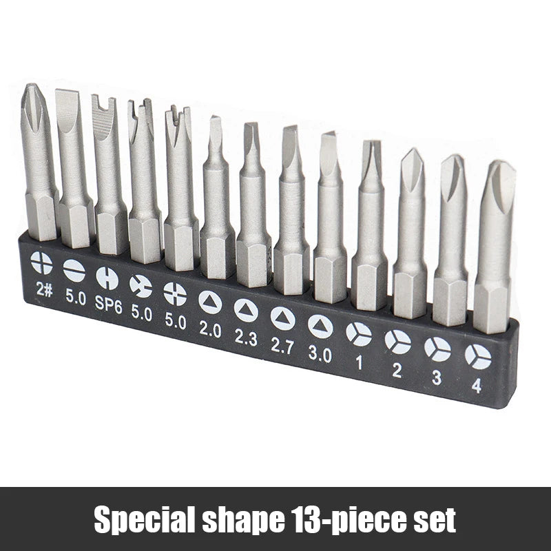 5-Piece Magnetic Security Screwdriver Bit Set – U, Y, Triangle, Inner Cross, Claw (1/4" CR-V, 50mm)