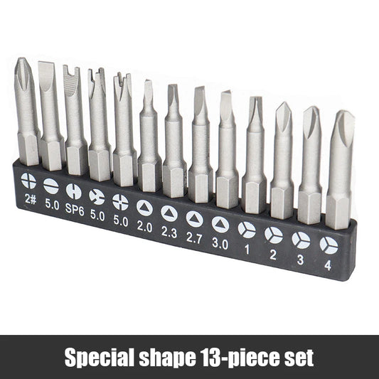 5-Piece Magnetic Security Screwdriver Bit Set – U, Y, Triangle, Inner Cross, Claw (1/4" CR-V, 50mm)