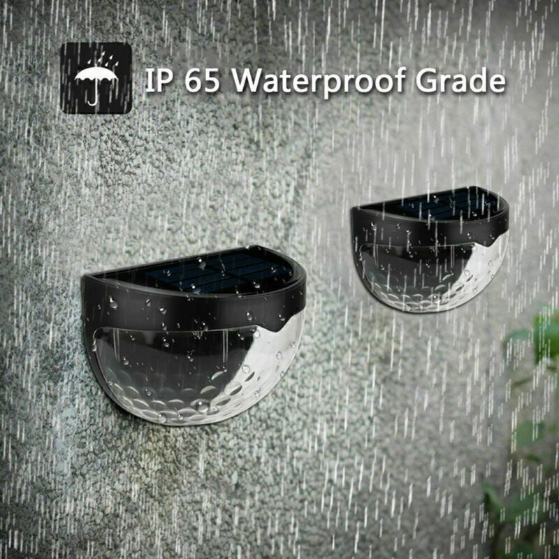 2–12 Pack Solar LED Wall Lights – Outdoor Garden & Fence Lighting