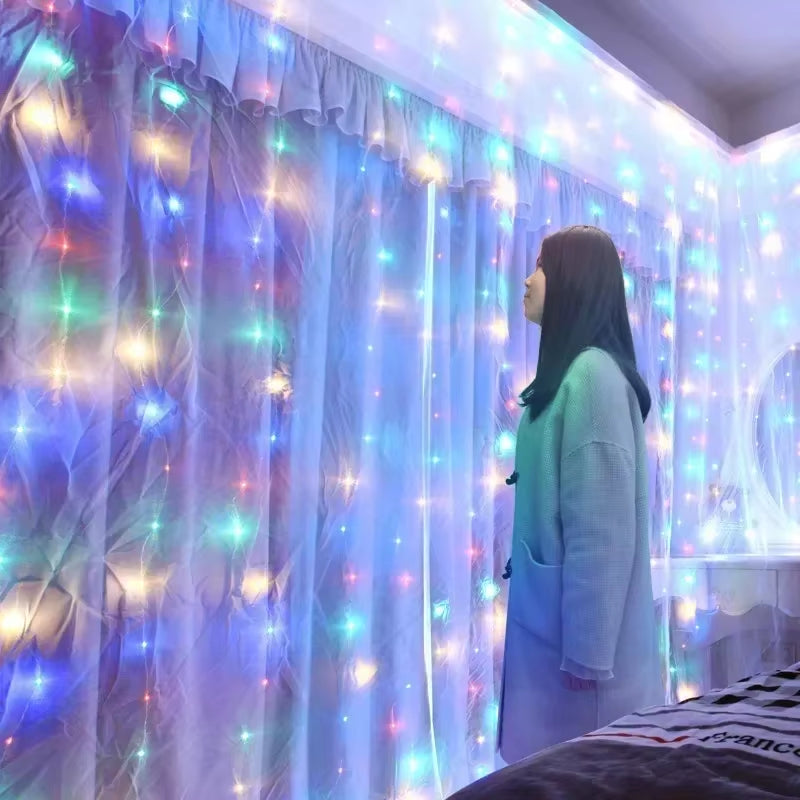 LED Curtain Fairy Lights with Remote – USB Powered Festoon String Light (Various Sizes & Colours)