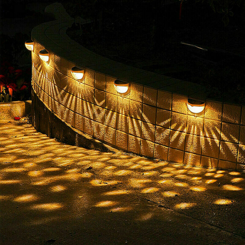 2–12 Pack Solar LED Wall Lights – Outdoor Garden & Fence Lighting