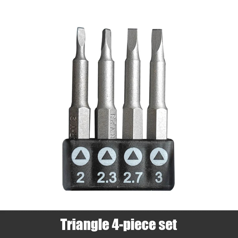 5-Piece Magnetic Security Screwdriver Bit Set – U, Y, Triangle, Inner Cross, Claw (1/4" CR-V, 50mm)