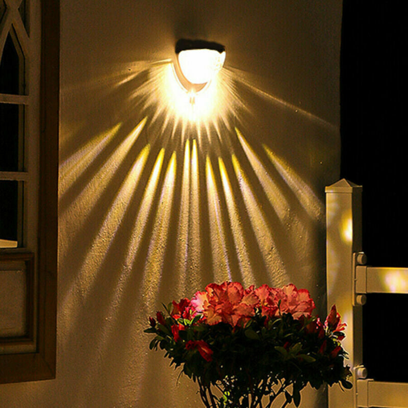 2–12 Pack Solar LED Wall Lights – Outdoor Garden & Fence Lighting