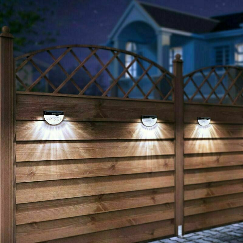 2–12 Pack Solar LED Wall Lights – Outdoor Garden & Fence Lighting
