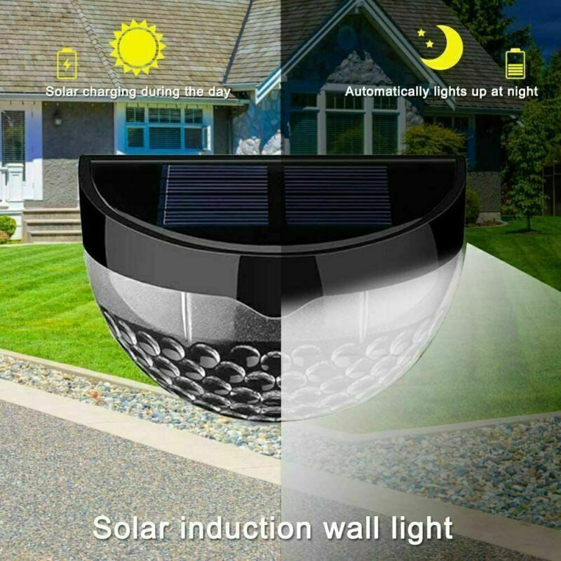 2–12 Pack Solar LED Wall Lights – Outdoor Garden & Fence Lighting
