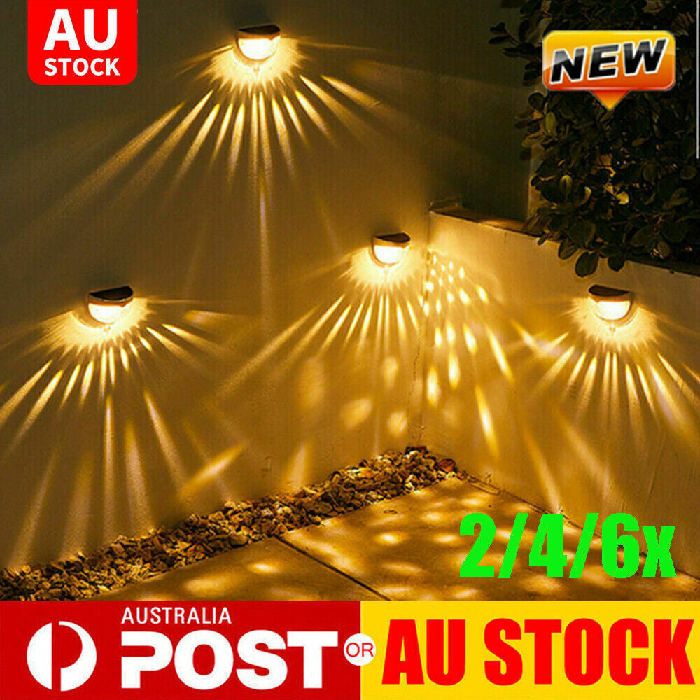 2–12 Pack Solar LED Wall Lights – Outdoor Garden & Fence Lighting
